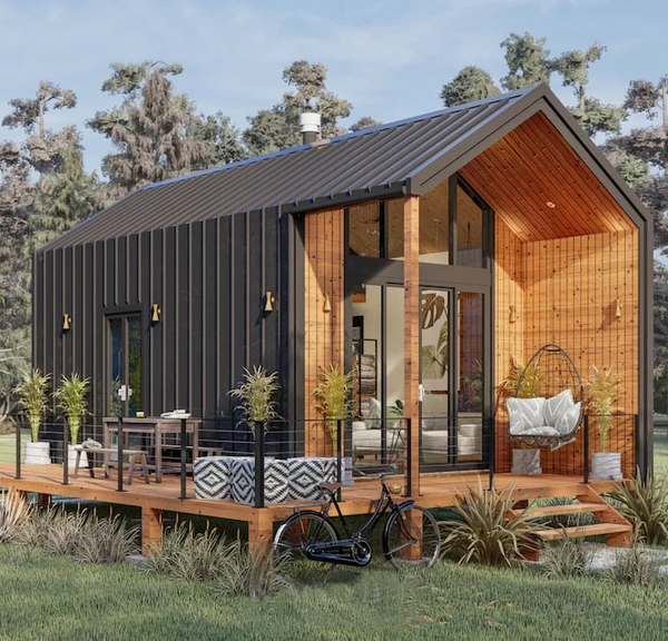 164-TRM Modern Eco-Friendly Wooden Kit Home With Bedroom, Bathroom & Kitchen (468 sq ft)