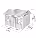 GYB-722 Log Cabin Kit (129 sq ft) - Image 3